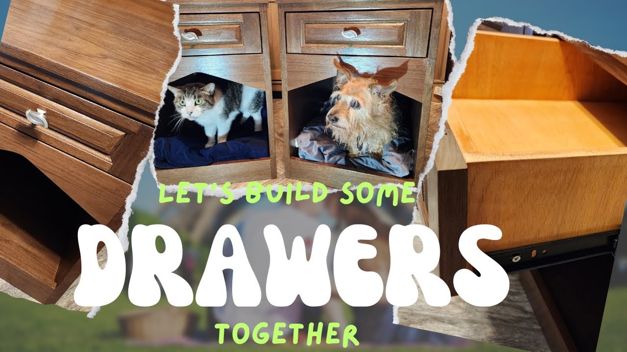 How to build drawers using Rail and Stile Router Bit with Rabbet Joinery. Ballbearing Rails