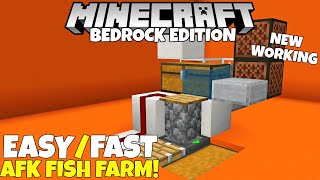 Minecraft Bedrock: FAST WORKING AFK Fish Farm! With Auto clicker! All Bedrock Platforms!