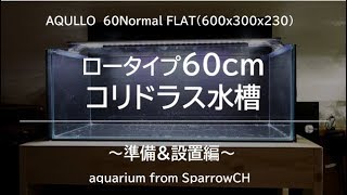 60cmロータイプコリドラス水槽～準備&設置編