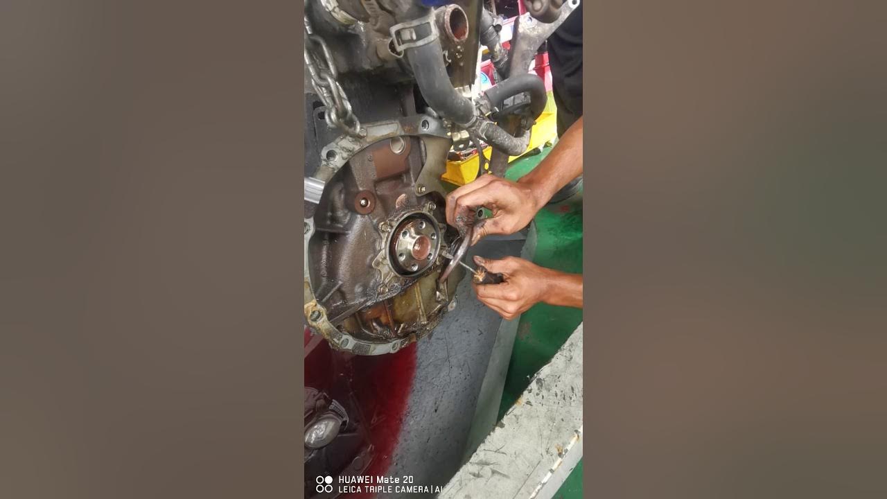 Cara tukar flywheel oil seal, tourqe converter oil seal, drive shaft