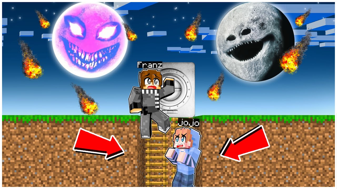 AKU MEMBUAT BUNGKER ANTI SERANGAN BULAN BANGUN di MINECRAFT!!