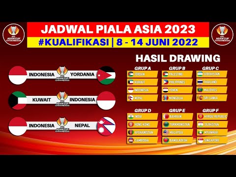 Jadwal Kualifikasi Piala Asia 2023 - Timnas Indonesia vs Yordania - AFC ASIAN CUP 2023