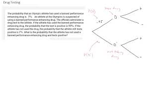 Drug Testing Example Probability Tree Example False Positives Drug Testing Ap Statistics Lesson 5 3 3