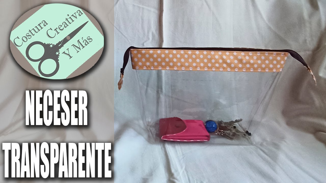 Como hacer 1🌸 NECESER TRANSPARENTE TUTORIAL 🌸 PASO A PASO 