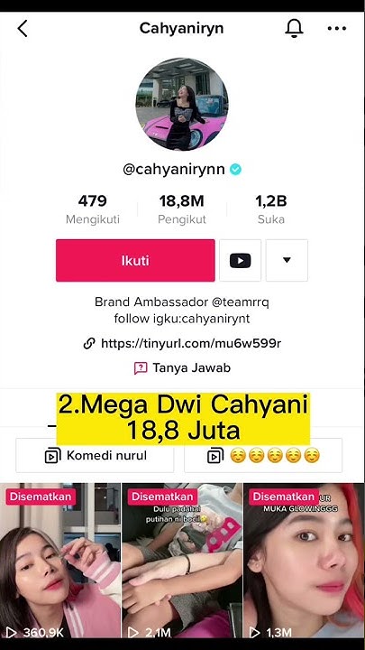 Tiktokers dengan Followers Terbanyak🔥🔥🔥 #viral #tiktok #riaricis #