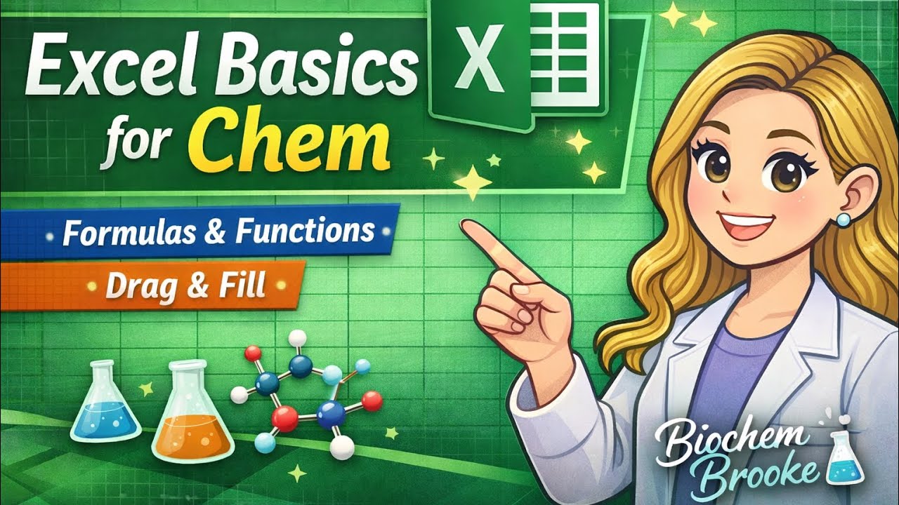 Excel Basics for Chemistry Students | Formulas & Drag Function