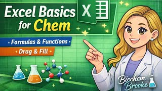 Excel Basics for Chemistry Students | Formulas & Drag Function screenshot 4