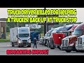 Truck Driver Helps Trucker Back Up At Truck Stop &amp; Loses It All 🤯