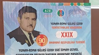 Yunan-Roma Güləşi Üzrə Ssri̇ Idman Ustası Əməkdar Məşqçi Nadir Yaqub Oğlu Ağayevin Xatirəsinə Turnir.