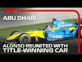 Fernando alonso reunited with renault r25  2020 abu dhabi grand prix