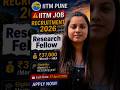 🚨 IITM Pune Recruitment 2026 🔥 ₹37,000/Month Research Fellow | Apply NOW!#hiring