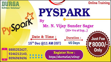 PYSPARK Online Training @ DURGASOFT