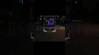 Sleeper bus night halt 🌙 | Damodar D24#Bussid #DamodarD24 #SleeperBus #NightDrive #BussidShorts