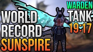 Reupload - 🐉🏆 Eso - Sunspire Former World Record | Warden Tank Build | Godslayer