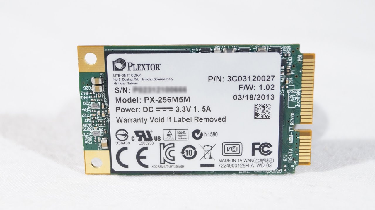 1447 - Plextor M5M 256GB mSATA SSD Video Review - YouTube