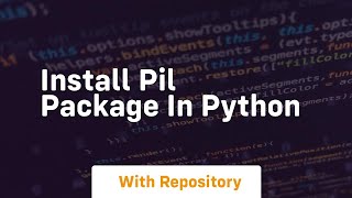 install pil package in python