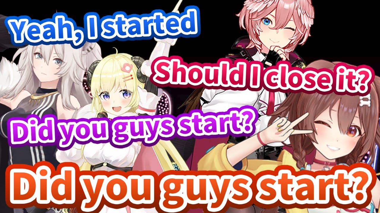 Everyone tries to start their stream at the same time, but it totally messes up [Hololive/Eng sub]