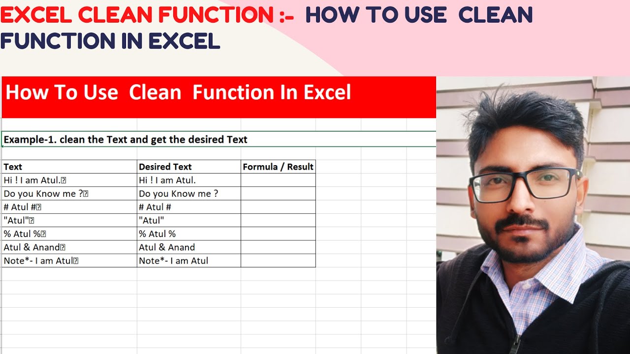 Formula To Remove Any Non Printable Characters