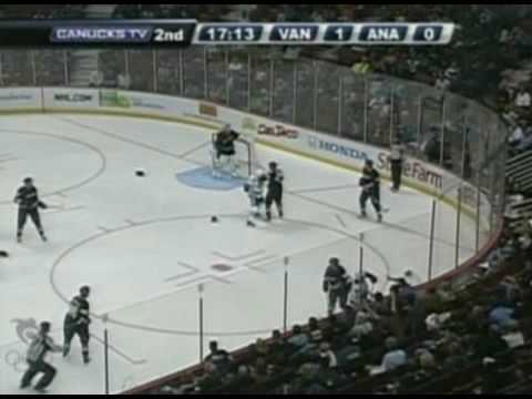 Tanner Glass vs James Wisniewski Sep 17, 2009