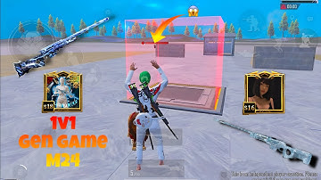PRO GIRL 😱 VS ME 1/1 M24 GUN GAME 🔥 #pubgmobile #wowmap #1v1