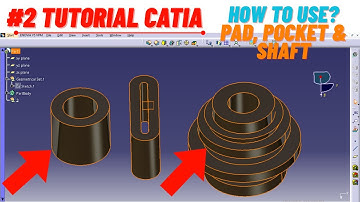 #2 Tutorial CATIA V5 , How to use Pad, pocket and revolve? #catiav5 #trending #catia #catia3d #Cad