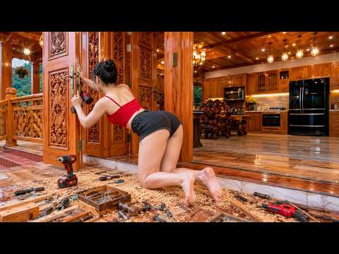 That young woman spent $35,000 to build a log cabin – unbelievable! | by @Ly Luulinh