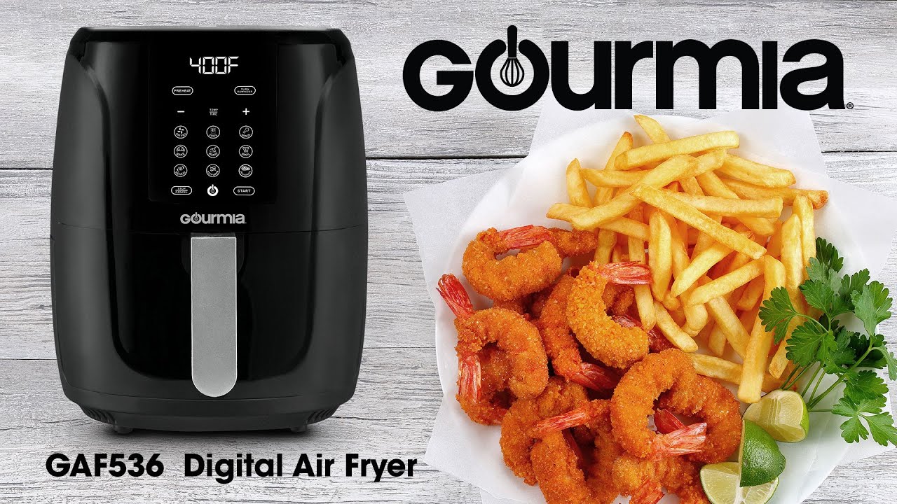 Air Fryers, Gourmia GAF518 Stainless Steel 5 Qt Digital Air Fryer