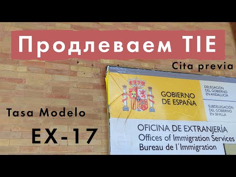 Обновляем TIE: CITA / EX-17 / Tasa modelo / Полный пакет документов для карты резидента в Испании