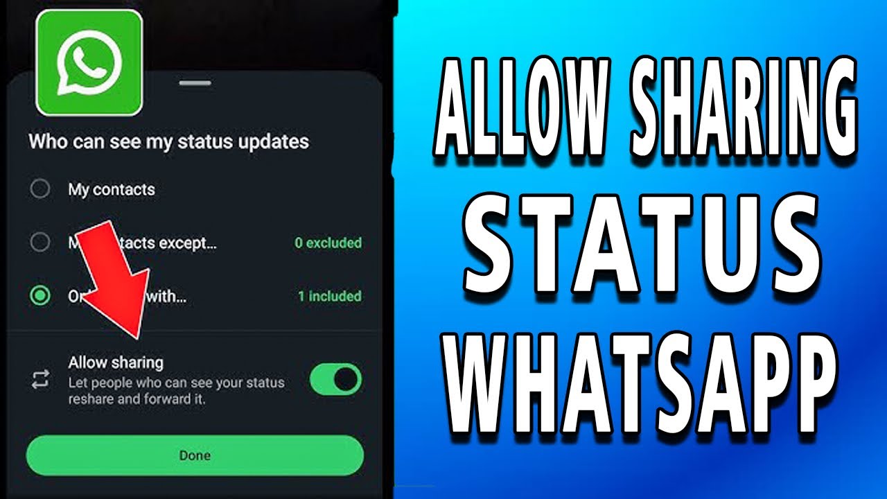 WhatsApp status Allow Sharing option update / how to allow sharing ...