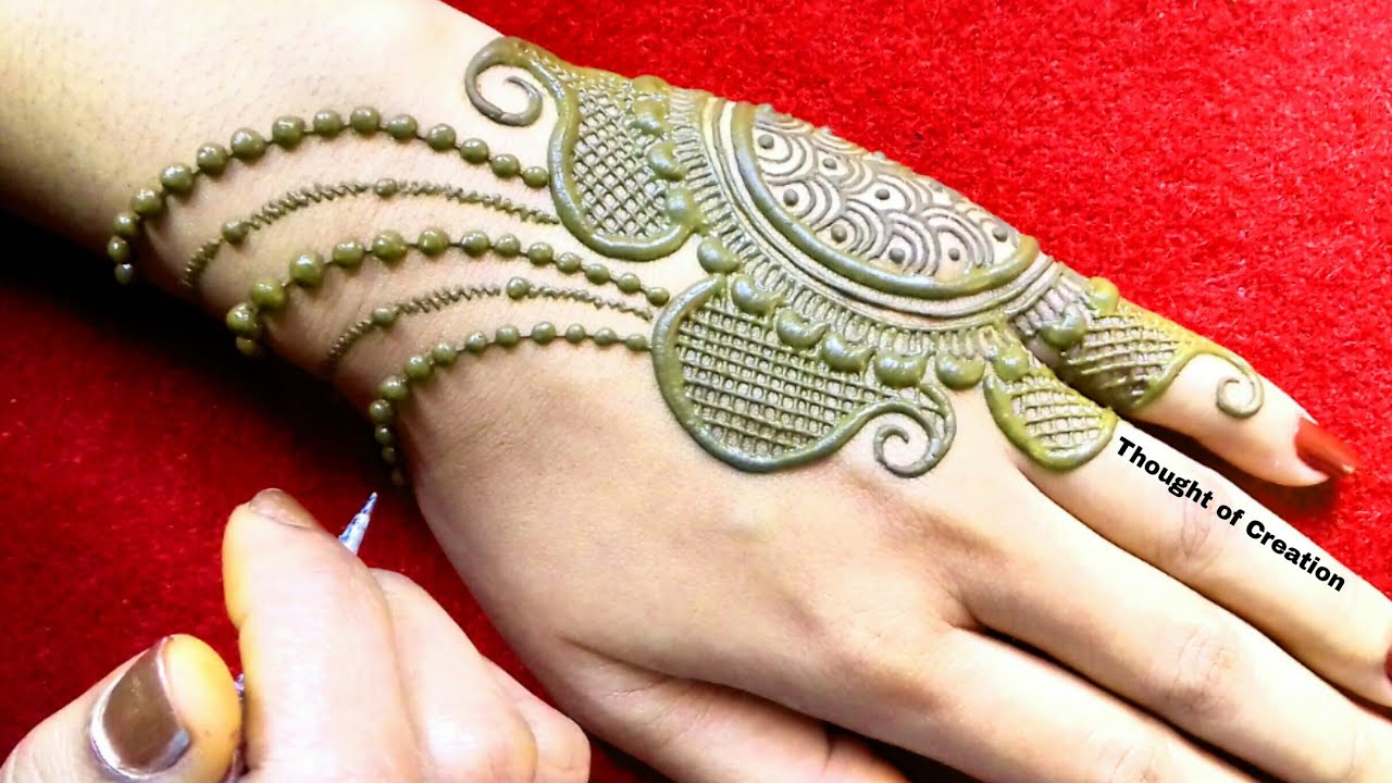 Stylish Easy Jewellery Mehndi Design For Hands Thought Of