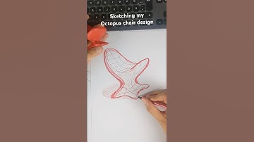 Drawing my chair design from a new perspective #industrialdesign #sketching #drawing