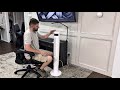 COWSAR Portable Tower Fan for Bedroom, 36'' Oscillating Quiet Floor Fan with 3 Modes&12H Timer, Remo