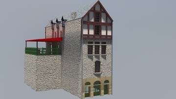 Blender 3D Mega Tutorial St.Michell model big red house part 4