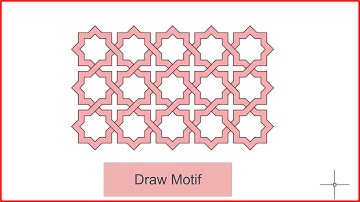 Draw motif sample 14 by autocad