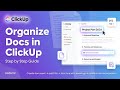How to Create Organized Documents in ClickUp | Step-by-Step Guide!