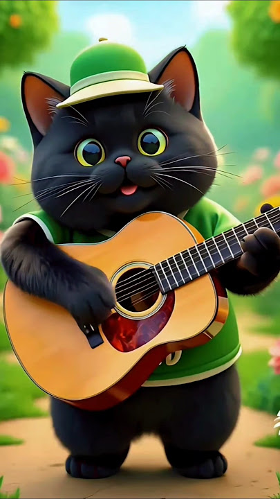 cute cat playing guitar beautifully-dudidudidam #shorts #shortsvidio #cat #music #catai #cute #ai
