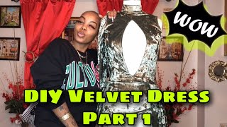 DIY VELVET DRESS - Easy !