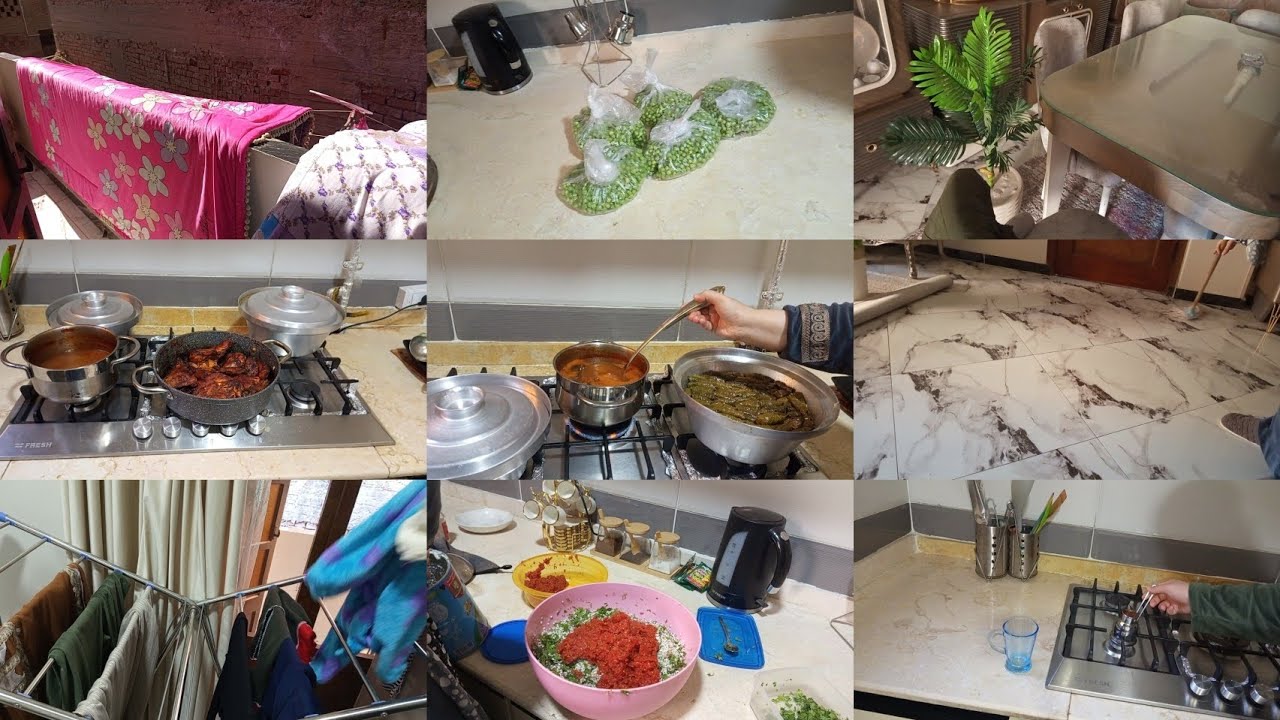 صحيت بدري 😴☀️ روتين يومي ومحشي ورق عنب على أصوله 🍃🔥