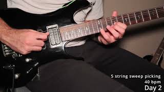 Trying 5-String Sweep Picking for 7 Days – Day 2 (Distortion Exposes Everything)