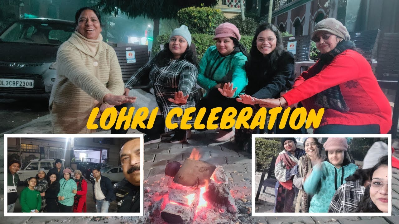 How Non-Punjabi Families Celebrate Lohri | Lohri Celebration with Building Friends | Lohri Vlog