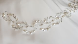 Arpa Boncuklarla Gelin Tacı Yapımı - Diy Beaded Bridal Hair Vine