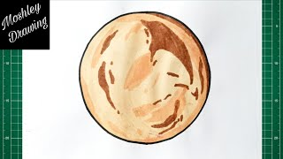 How to Draw Planet Pluto Step by Step