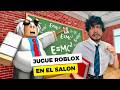 JUGUE ROBLOX en el SALON | 1 Dia siendo PROFE GAMER #roblox #robloxviral #profe #vlog #gamer