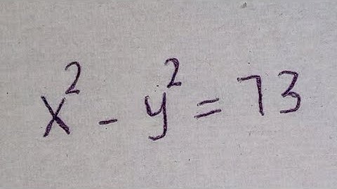 Harvard University Admission Interview Trick X^2-Y^2=73 | Nice Trick