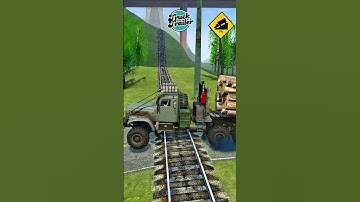 Daily Truck Spintires Mudrunner Eps 208. KrAZ Timber Train Drags Sand Dump Truck Across Train Tracks