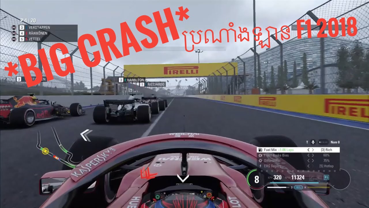 F1 2018 Gameplay On PC | 5 Laps Race At SOCHI International Autodrome. *BIG Crash* At The End