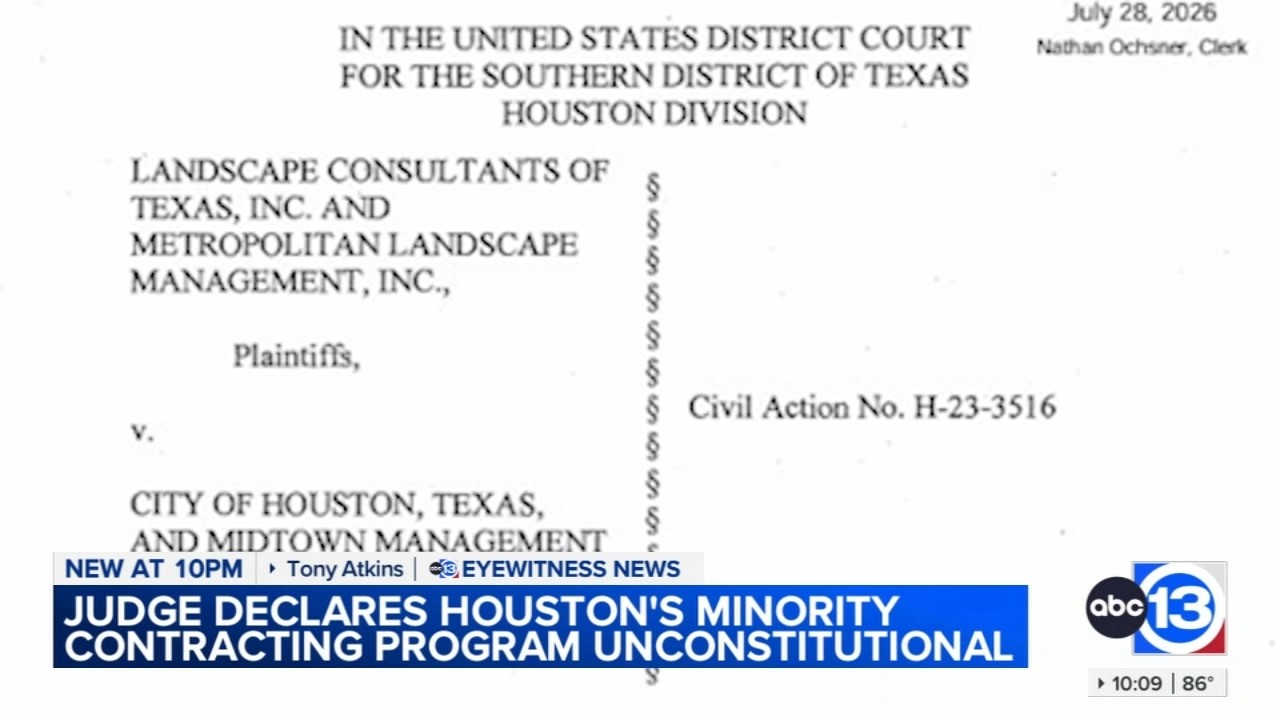 Federal judge strikes down race-based portion of Houston minority contracting programs