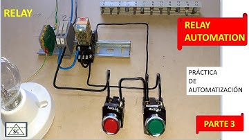 AUTOMATIZACIÓN RELÉ conexión  instalación (bobina  24 volt 220 auto retenido) relay connetion ⚡⚡