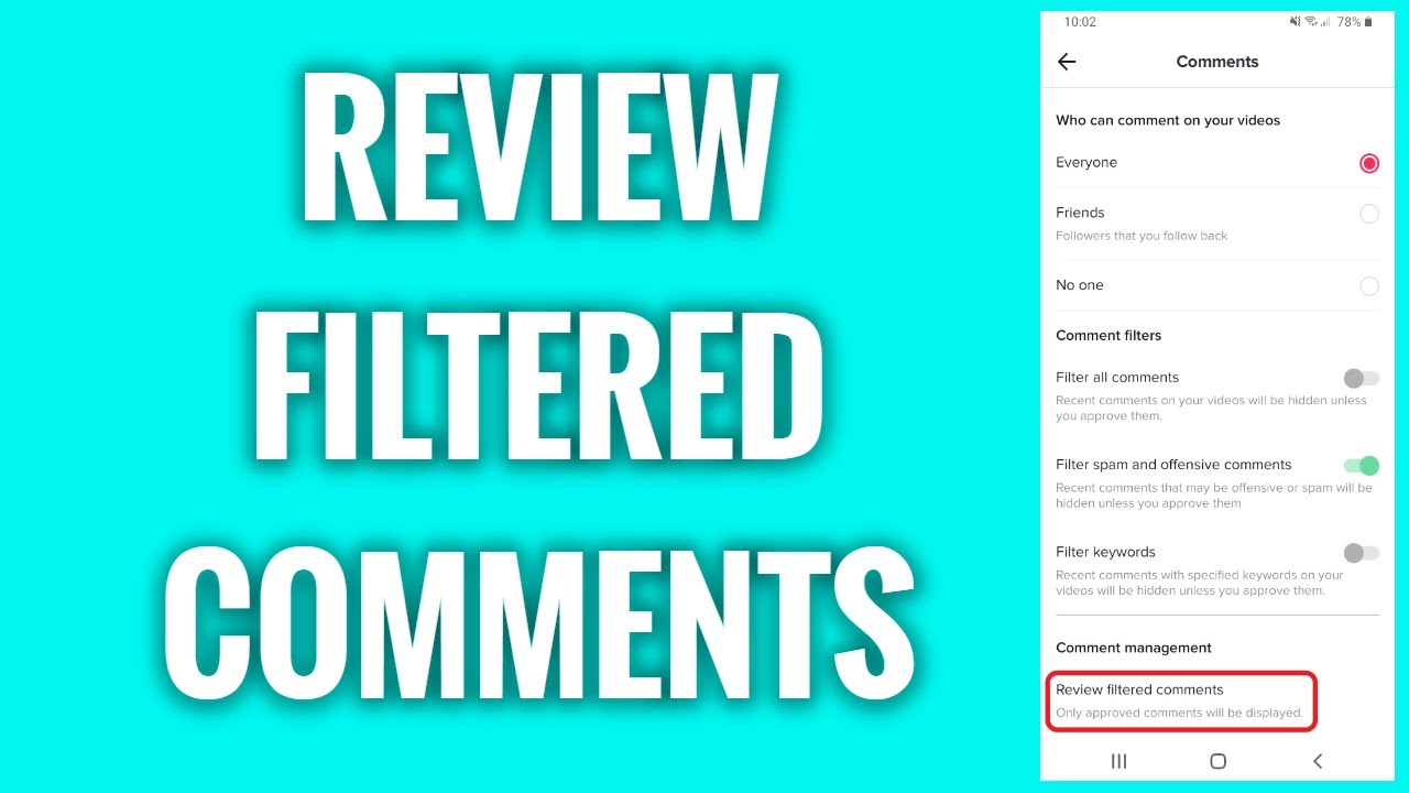 How To Review Filtered Comments On Tiktok