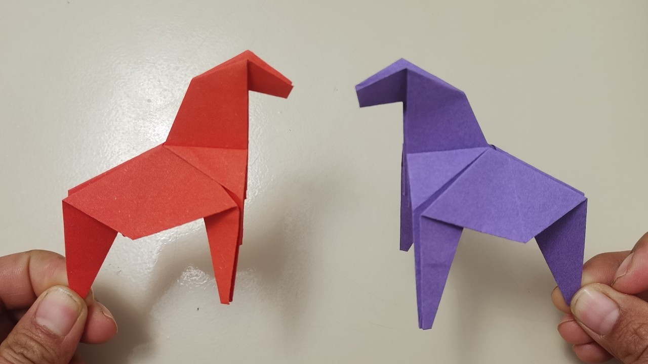 How to Fold an Origami Horse Easy Origami Horse Tutorial Paper Crafts